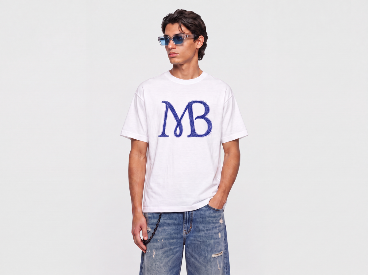 T-SHIRT À LOGO MB EFFET STYLO BILLE