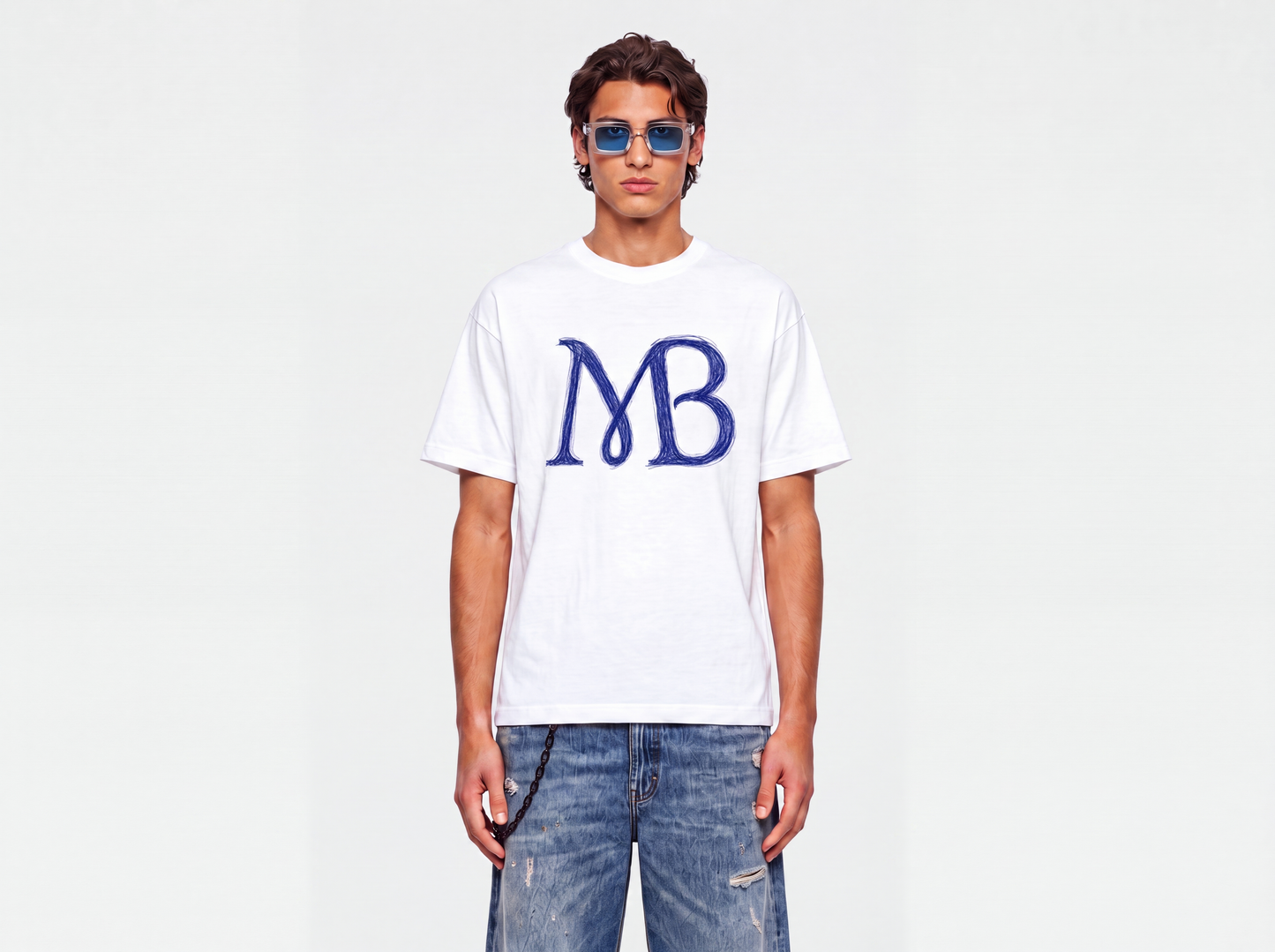 T-SHIRT À LOGO MB EFFET STYLO BILLE